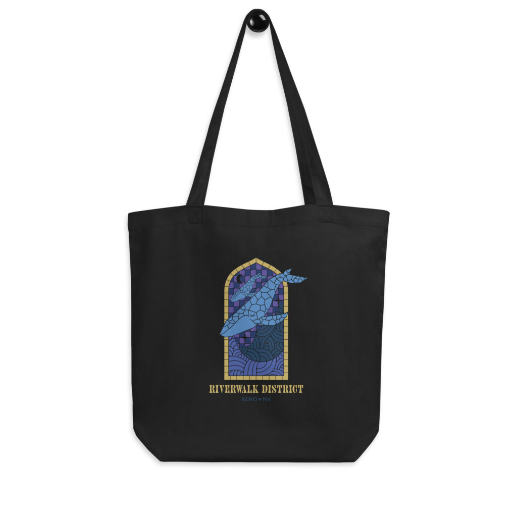 Reno Stained Glass Whale Eco Tote Bag
