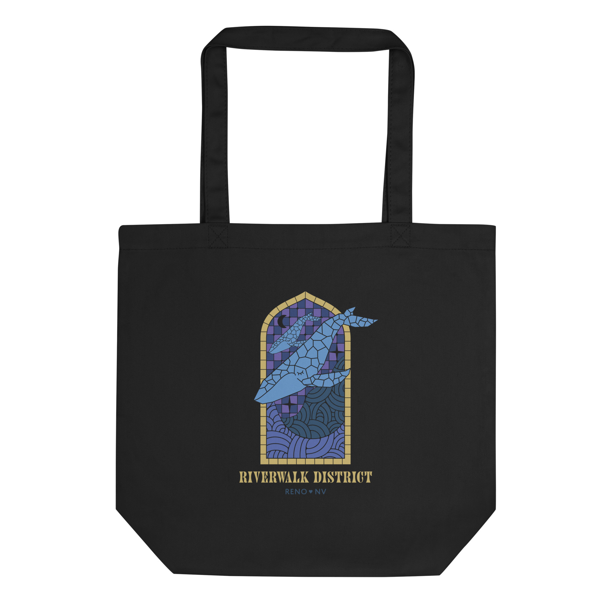 Reno Stained Glass Whale Eco Tote Bag