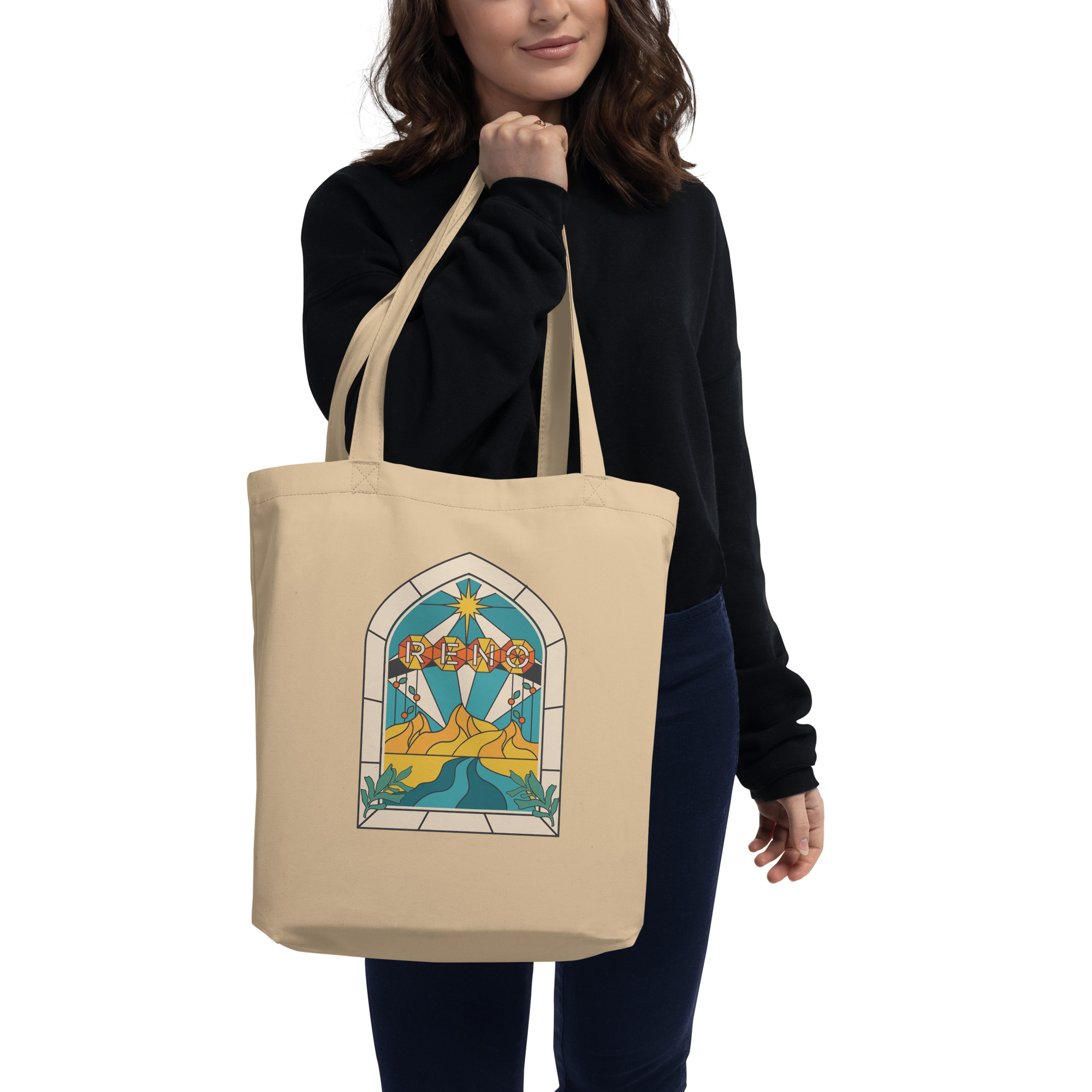 Reno Stained Glass Eco Tote Bag