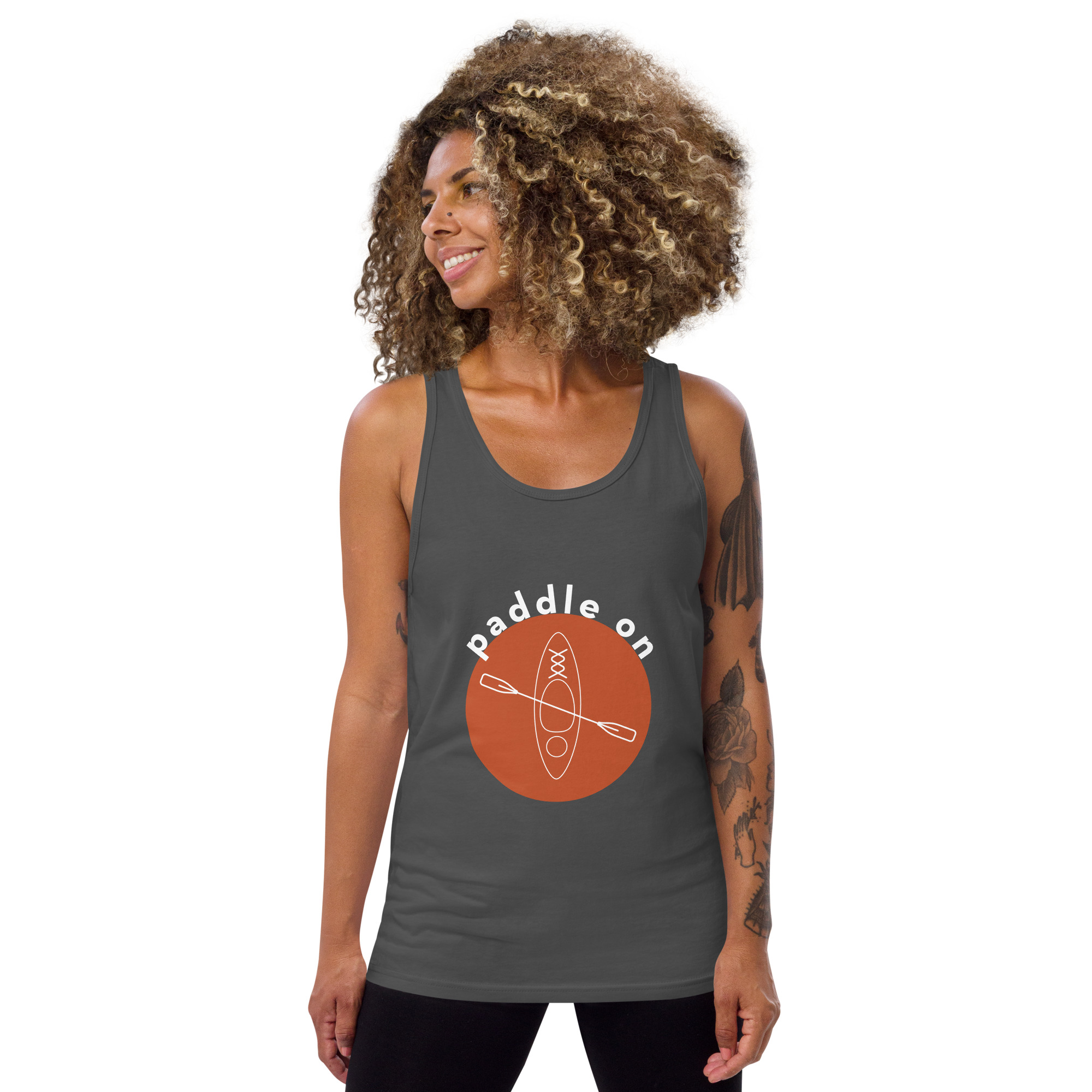 Orange Paddle On Unisex Tank Top