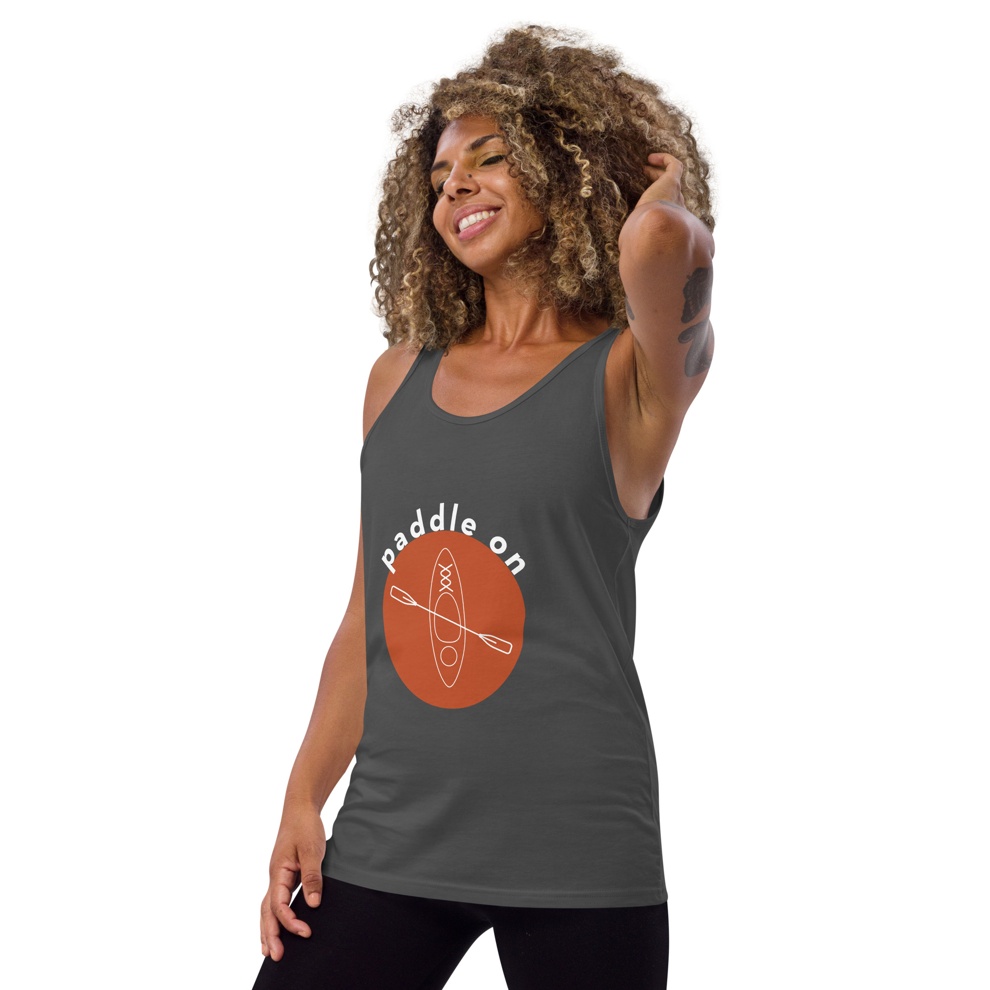 Orange Paddle On Unisex Tank Top