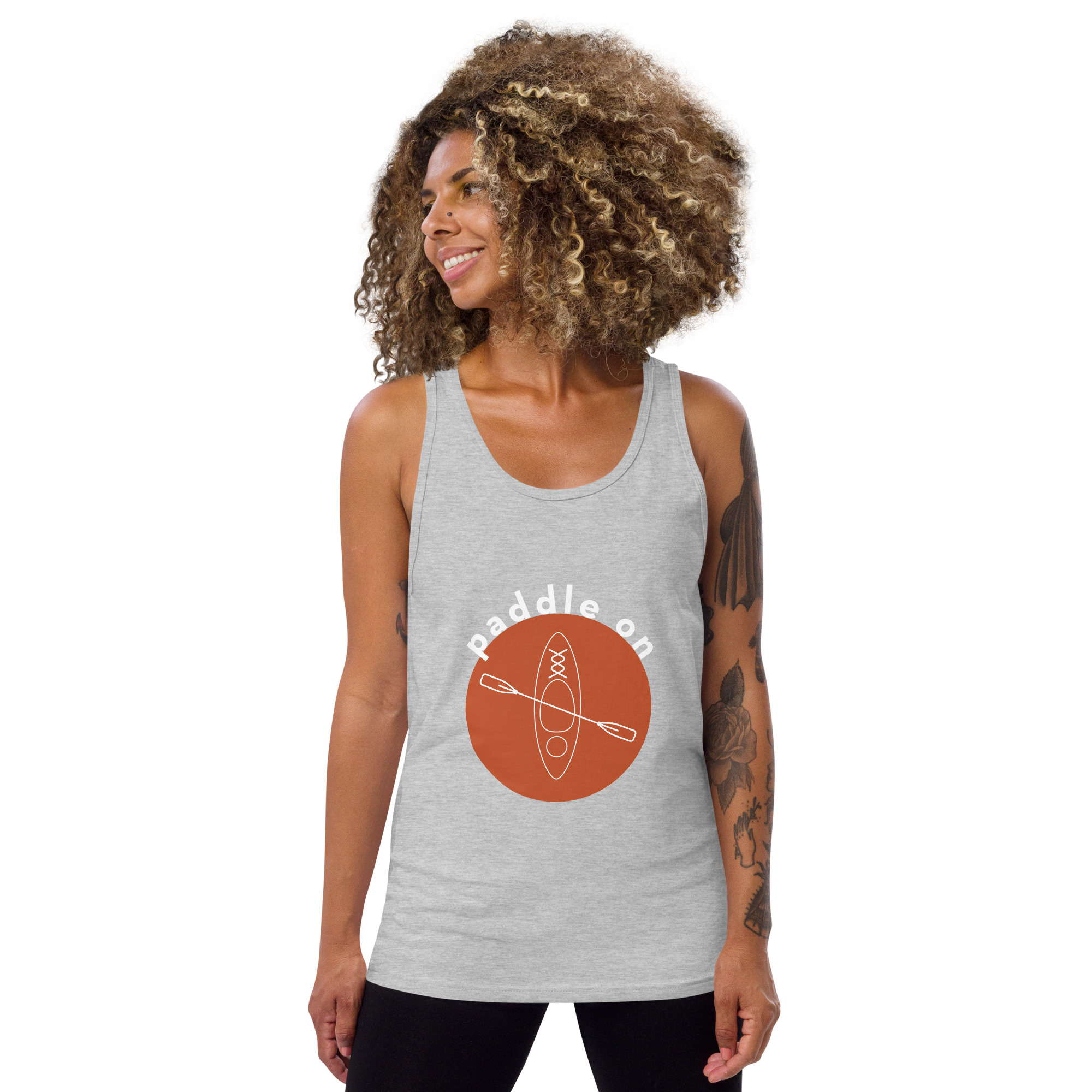 Orange Paddle On Unisex Tank Top