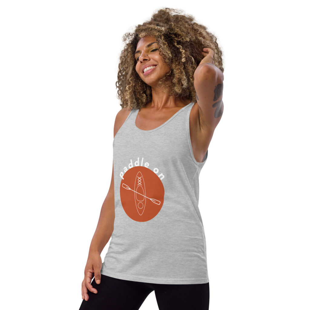 Orange Paddle On Unisex Tank Top