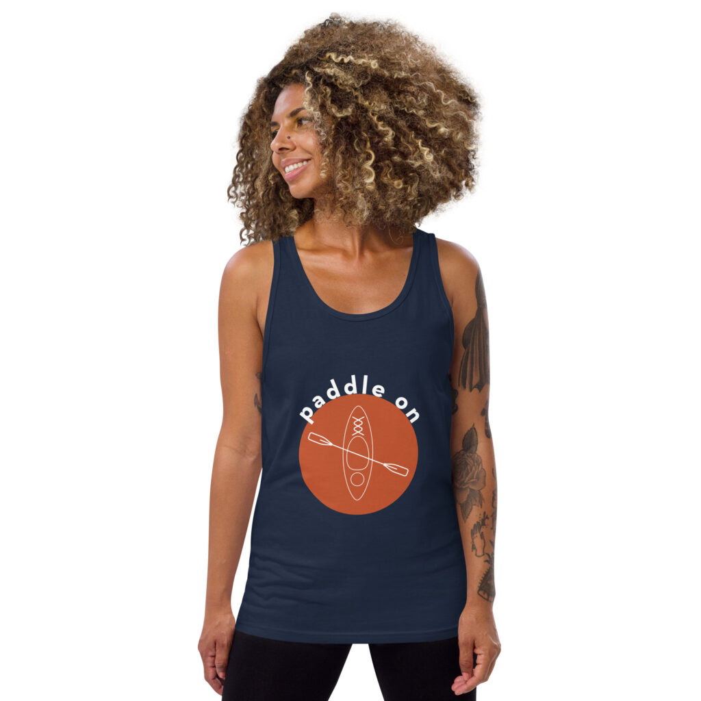 Orange Paddle On Unisex Tank Top