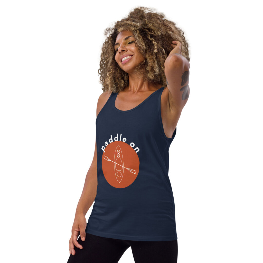 Orange Paddle On Unisex Tank Top