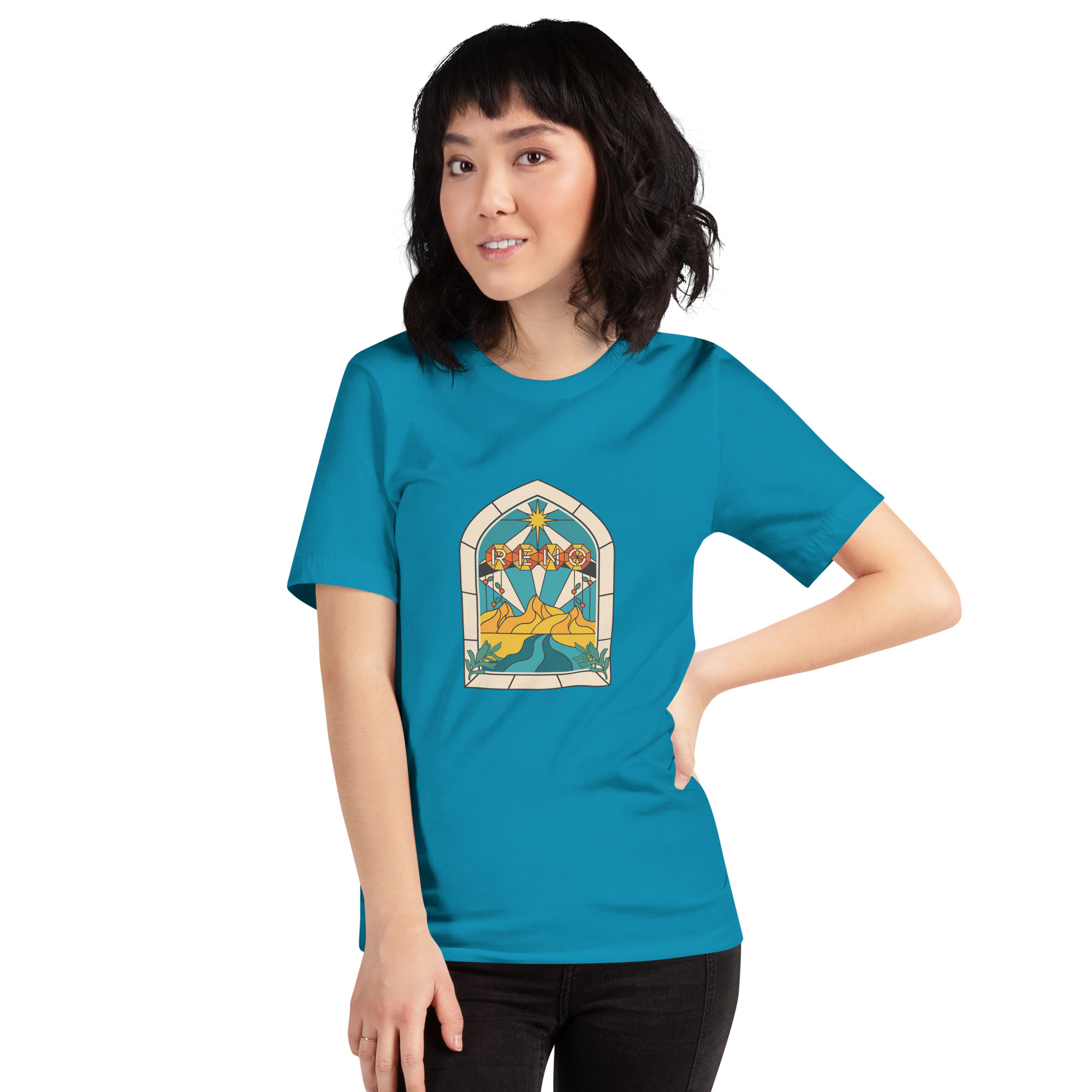 Reno Stained Glass Unisex t-shirt