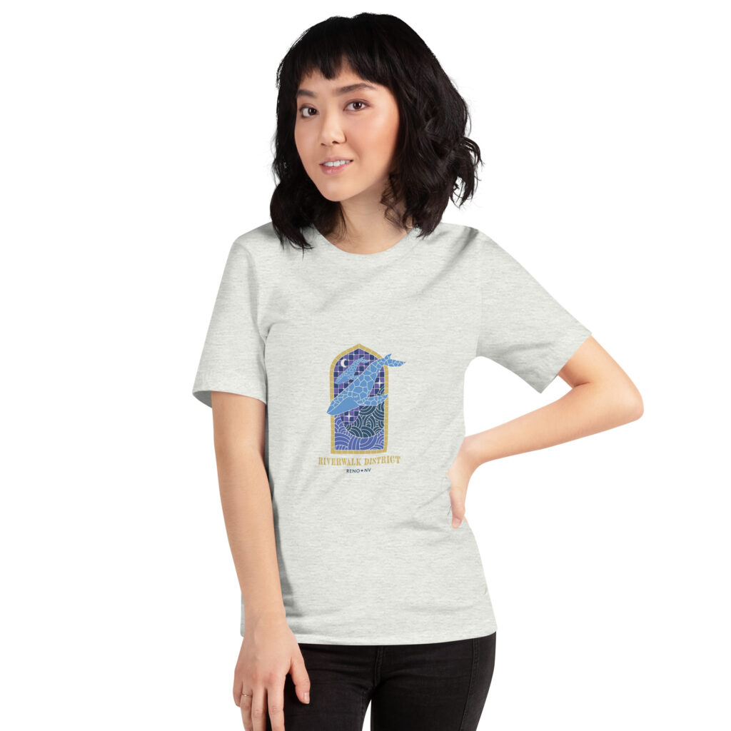 Reno Stained Glass Whale Unisex t-shirt