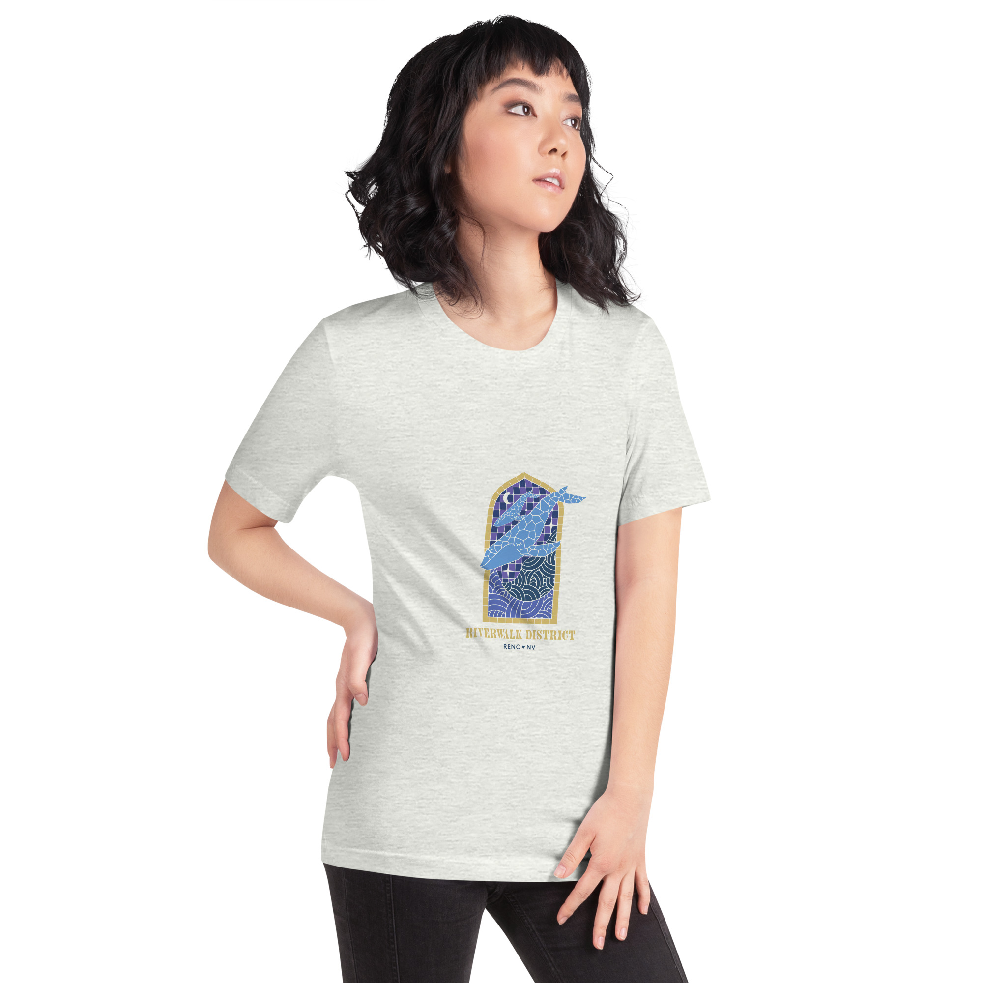 Reno Stained Glass Whale Unisex t-shirt