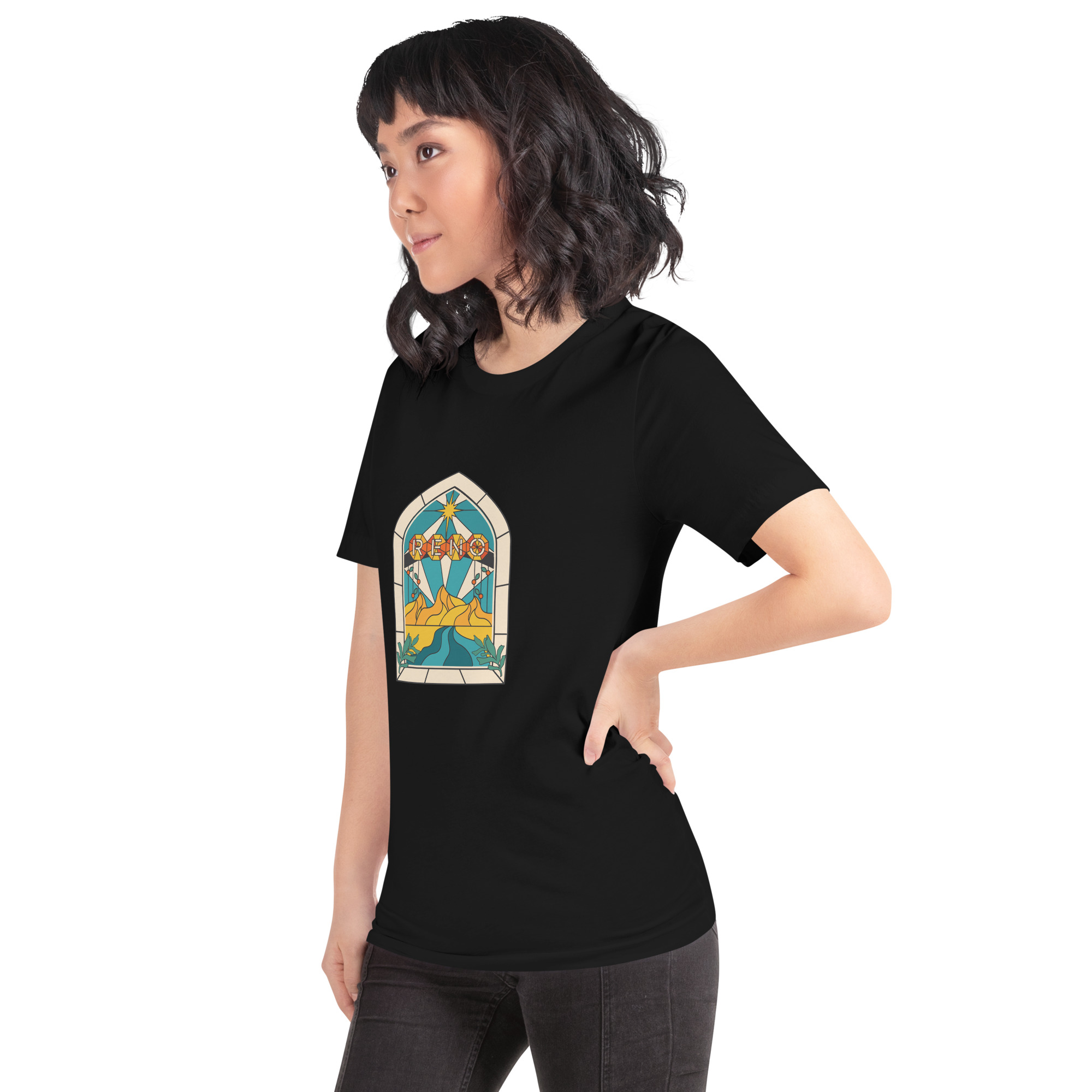 Reno Stained Glass Unisex t-shirt