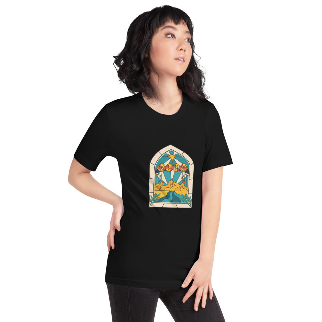 Reno Stained Glass Unisex t-shirt