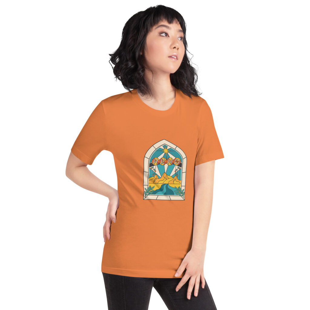 Reno Stained Glass Unisex t-shirt