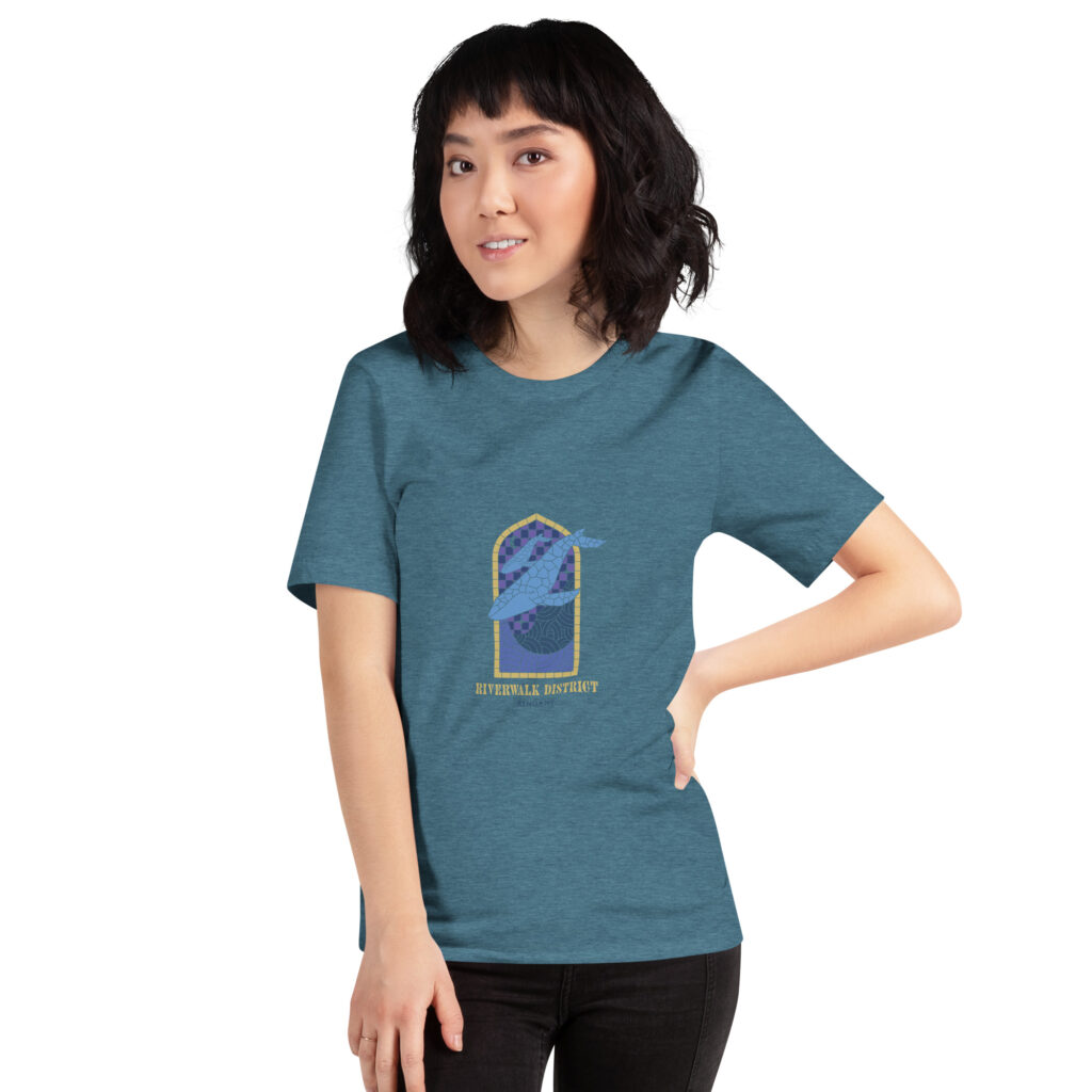 Reno Stained Glass Whale Unisex t-shirt