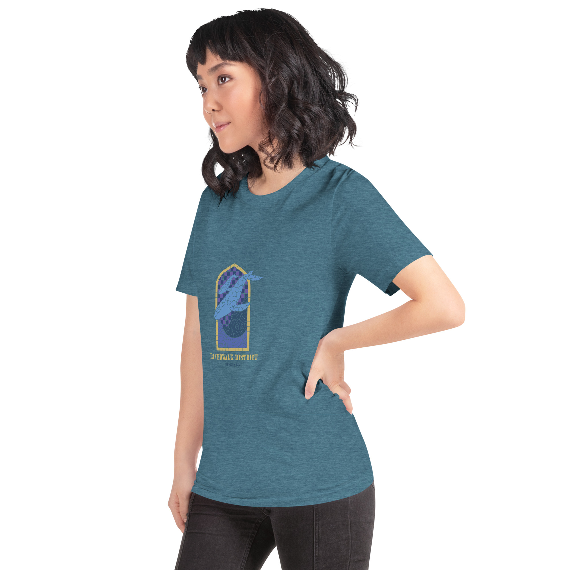 Reno Stained Glass Whale Unisex t-shirt