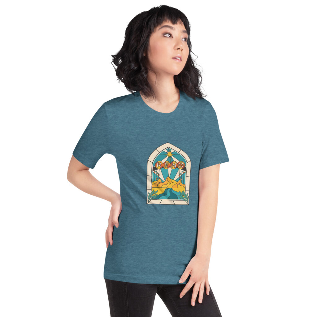 Reno Stained Glass Unisex t-shirt