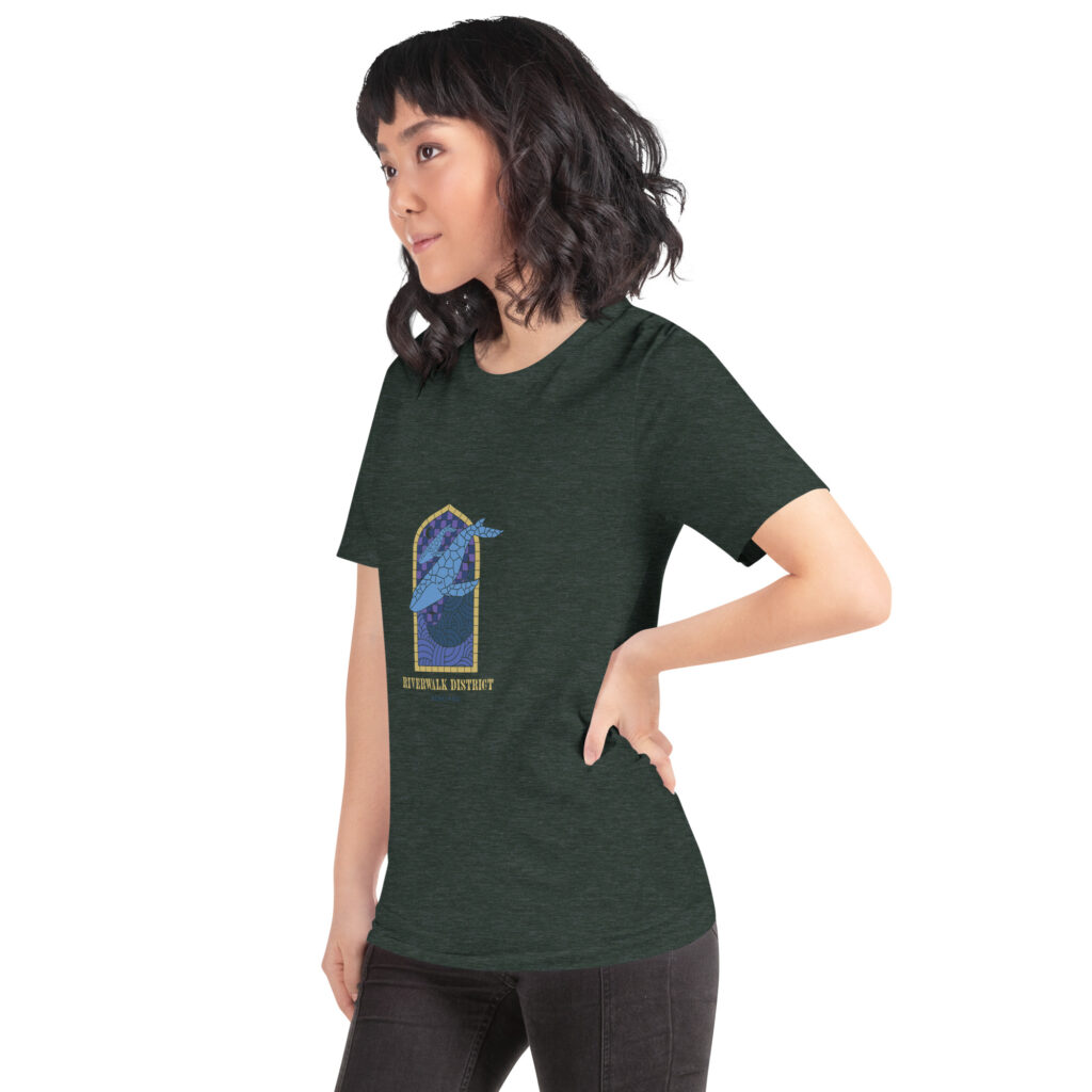 Reno Stained Glass Whale Unisex t-shirt