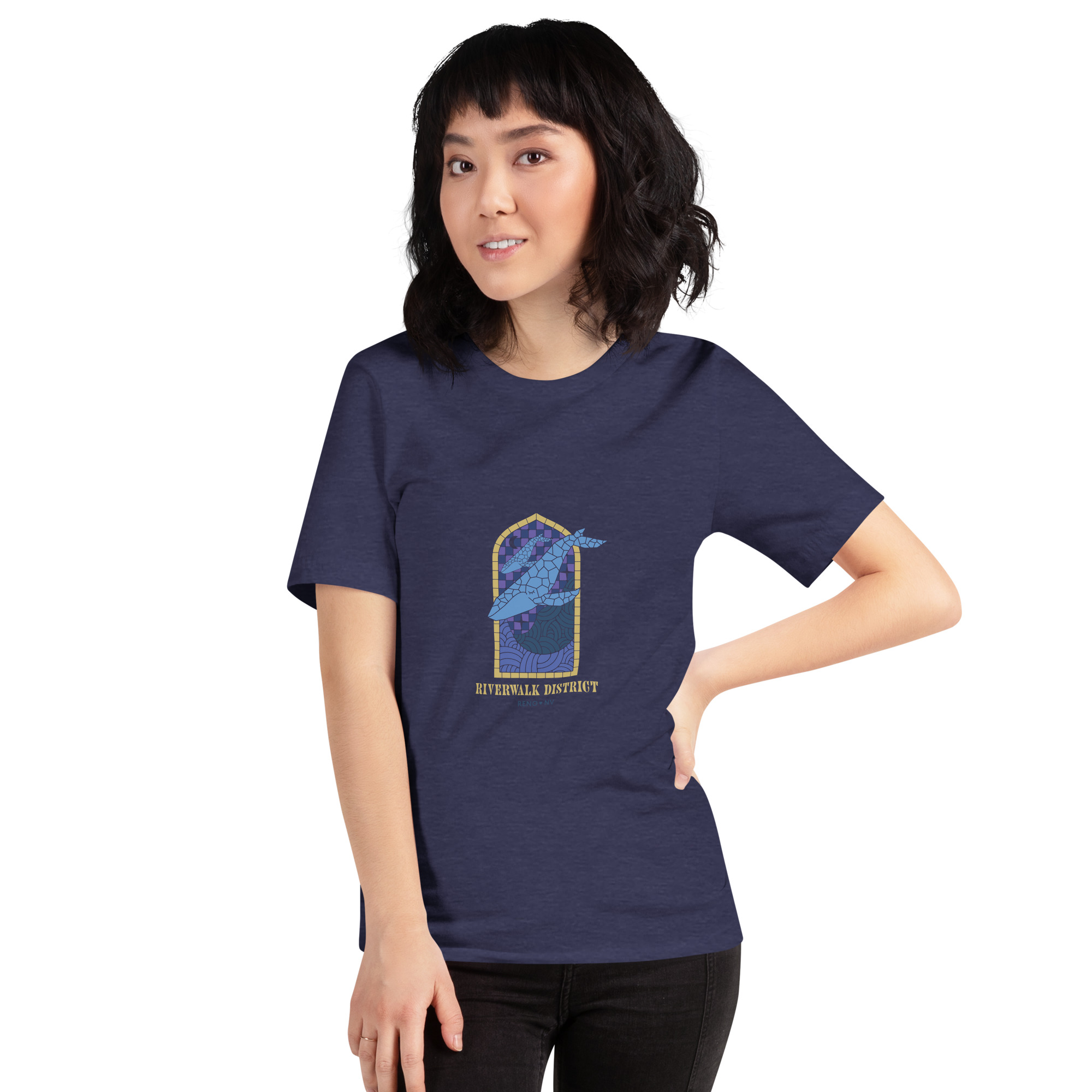 Reno Stained Glass Whale Unisex t-shirt