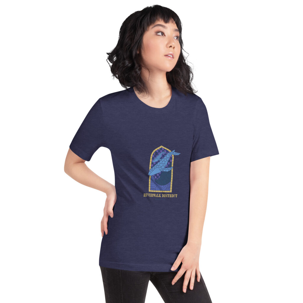 Reno Stained Glass Whale Unisex t-shirt