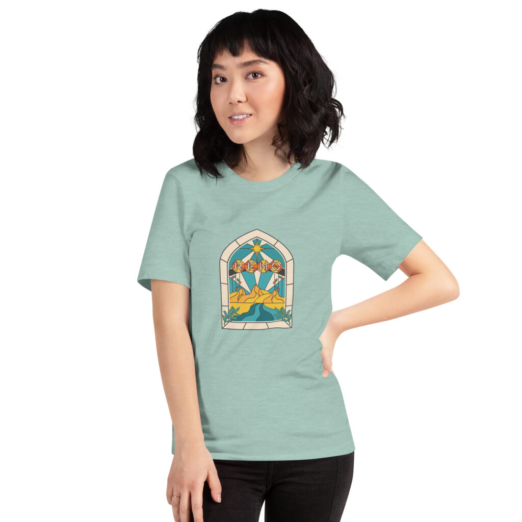 Reno Stained Glass Unisex t-shirt