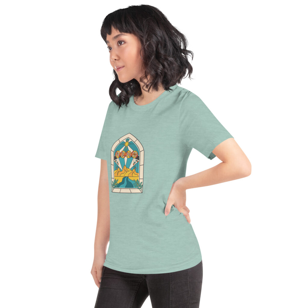 Reno Stained Glass Unisex t-shirt