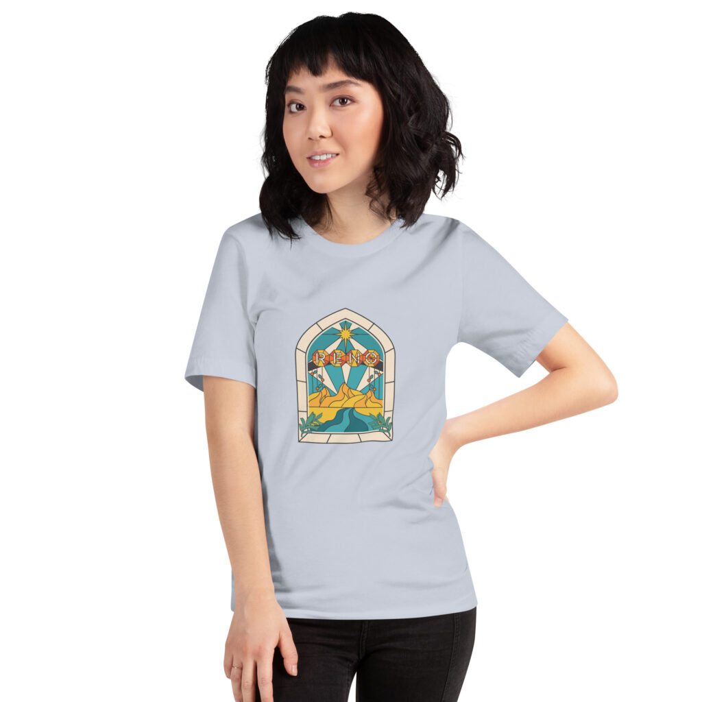 Reno Stained Glass Unisex t-shirt