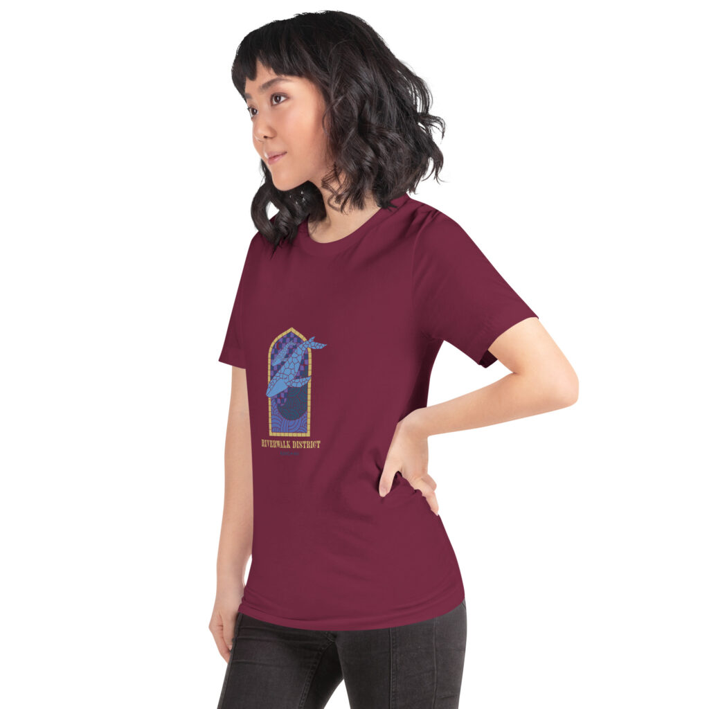 Reno Stained Glass Whale Unisex t-shirt