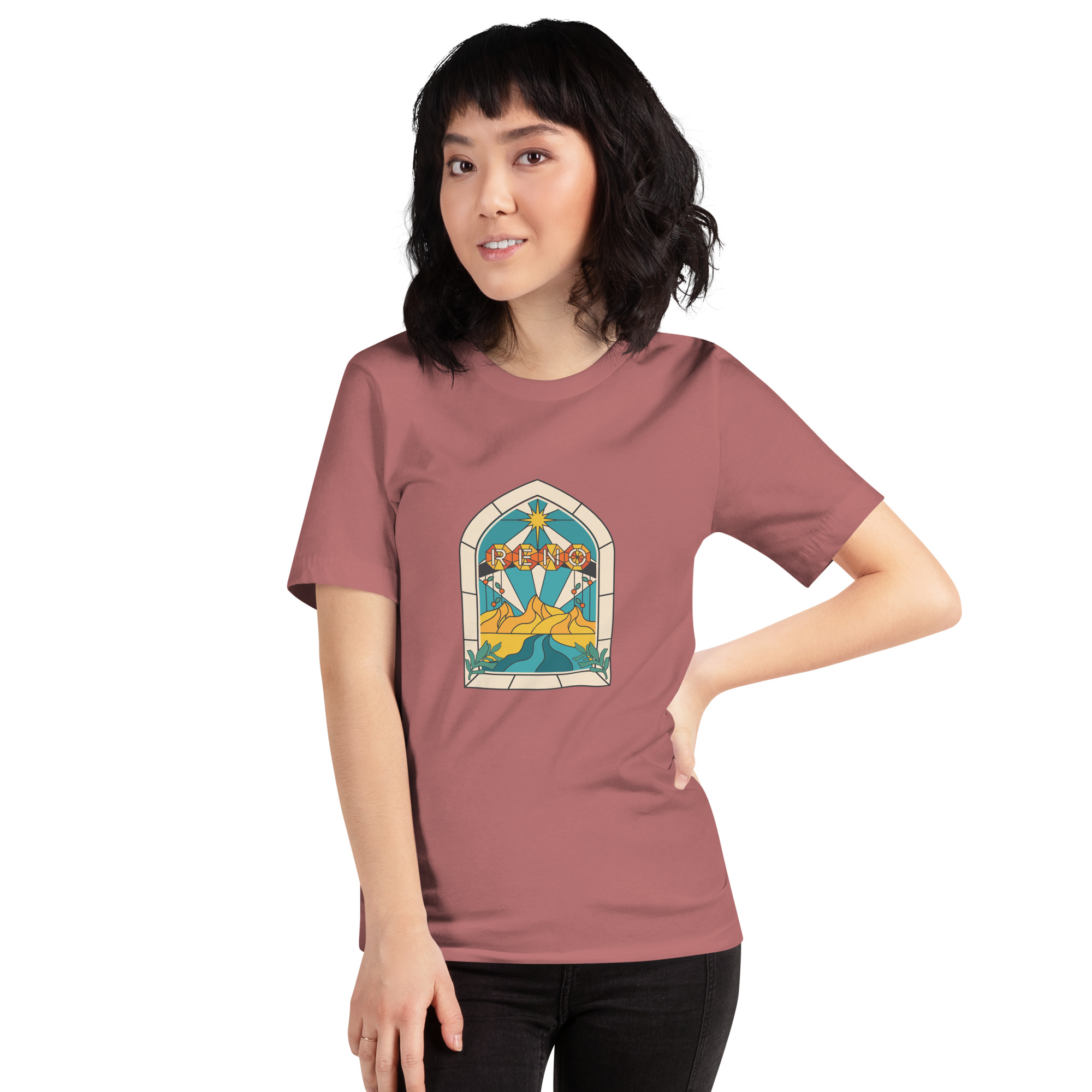 Reno Stained Glass Unisex t-shirt