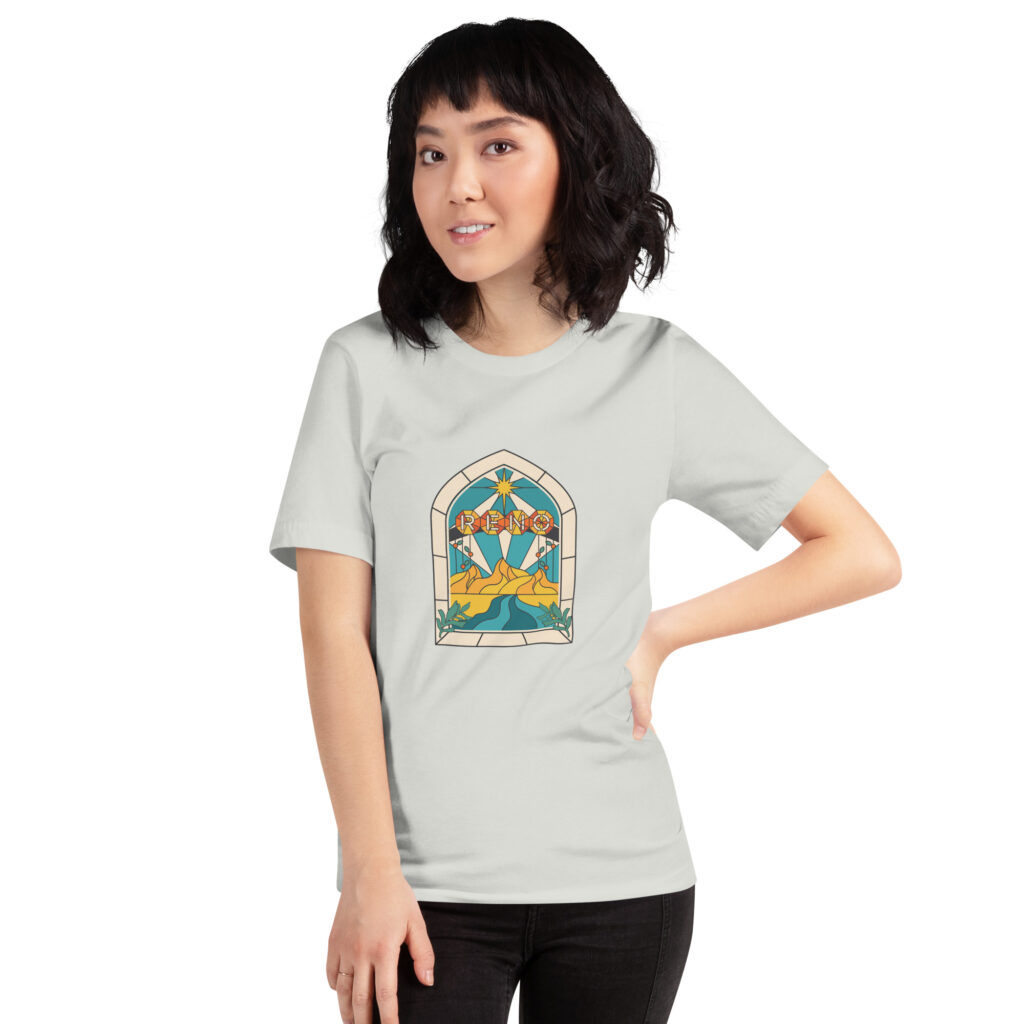 Reno Stained Glass Unisex t-shirt