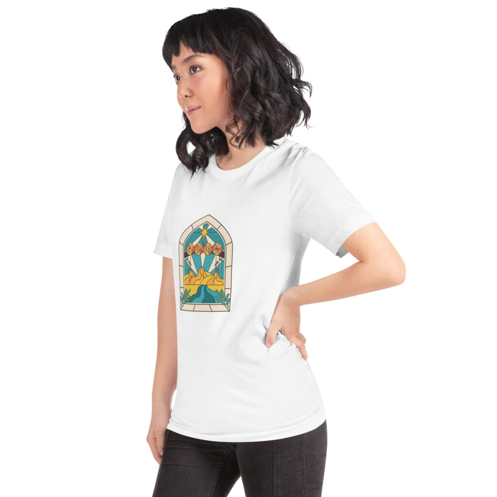 Reno Stained Glass Unisex t-shirt