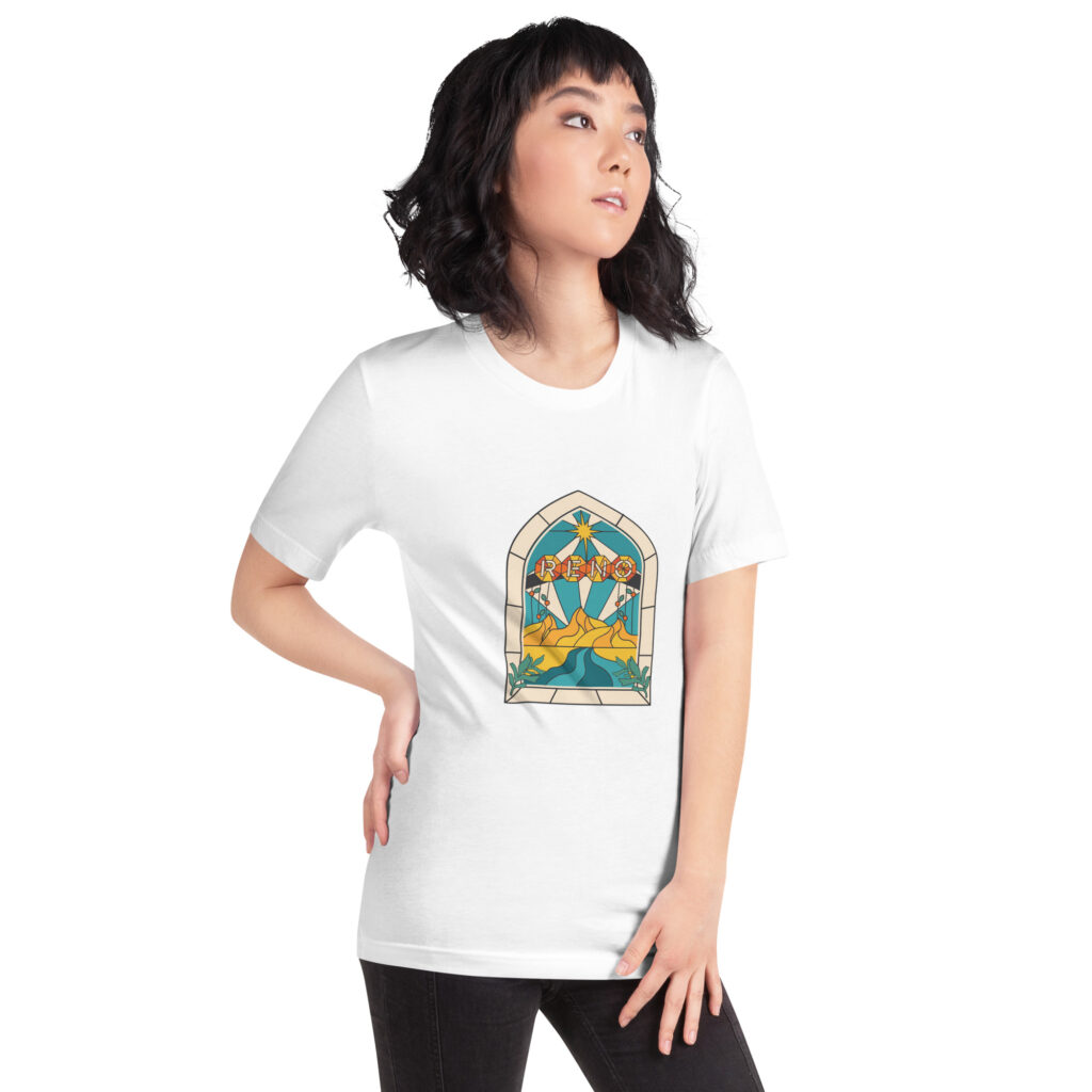 Reno Stained Glass Unisex t-shirt