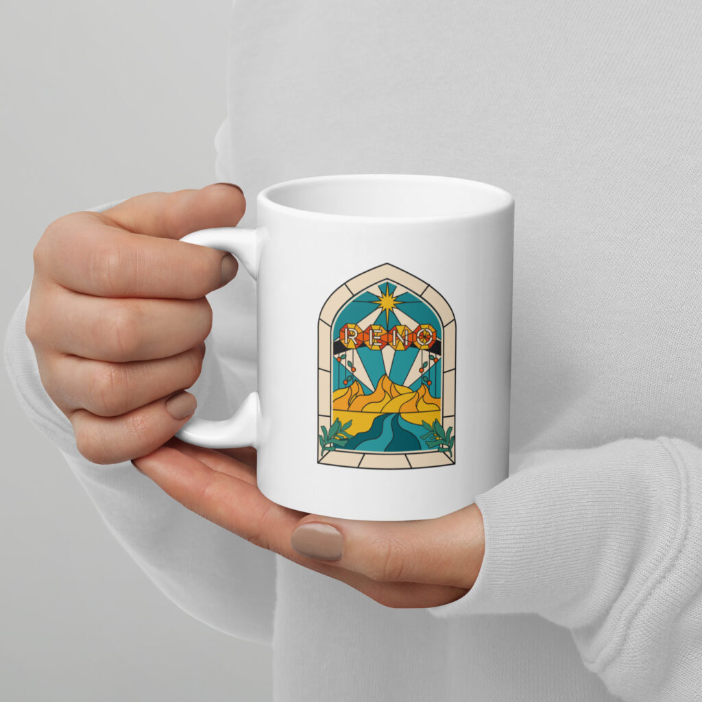 Reno Stained Glass Coffee Mug