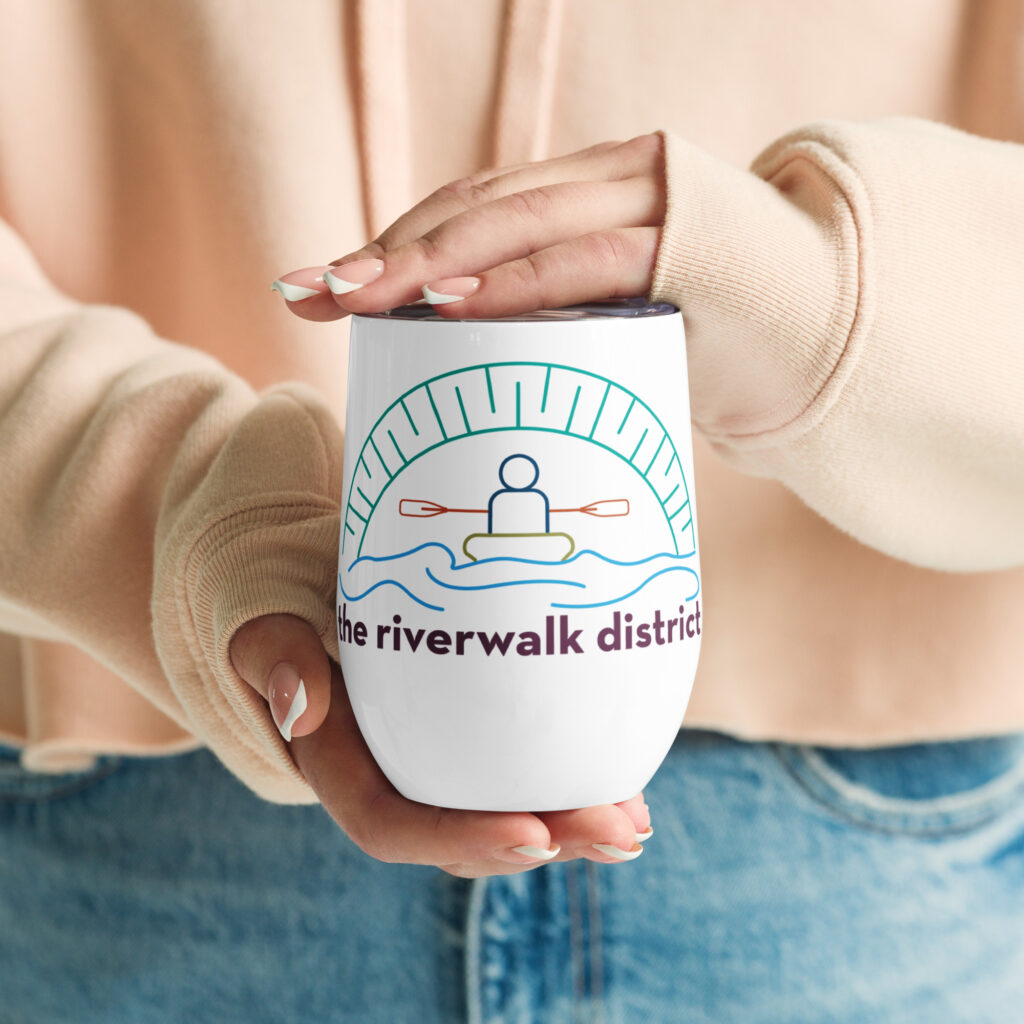 The Riverwalk District Wine tumbler