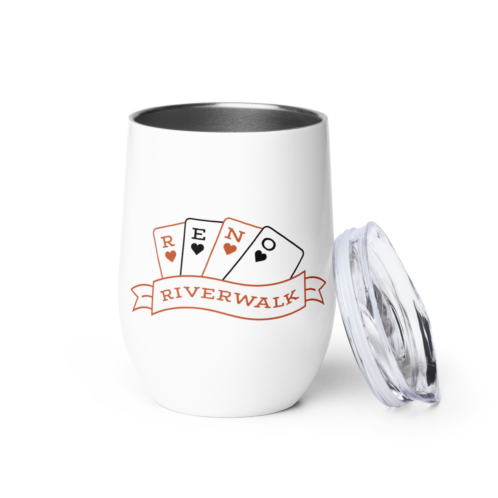 Reno Riverwalk Cards Wine Tumbler