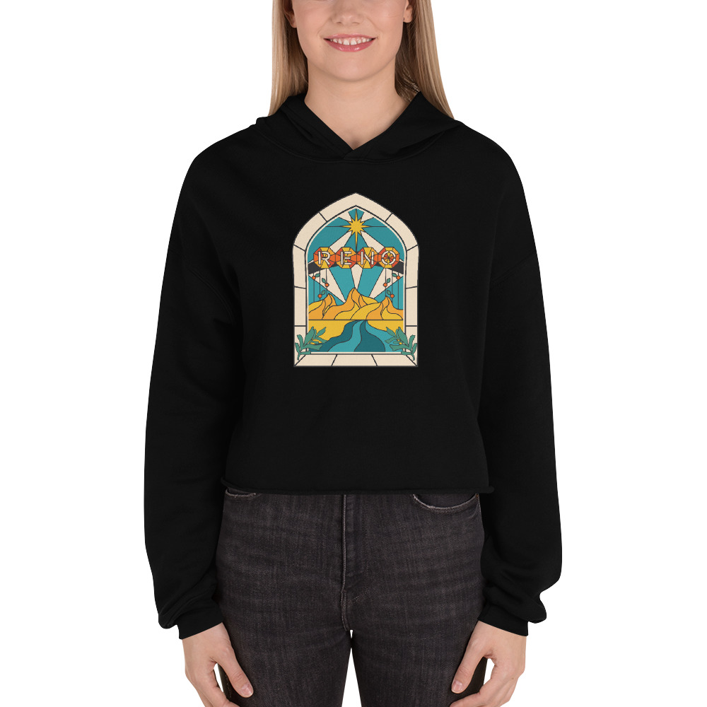 Reno Stained Glass Crop Hoodie
