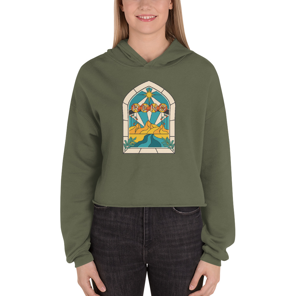 Reno Stained Glass Crop Hoodie